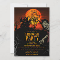 Black & Orange Simple Halloween Office Party