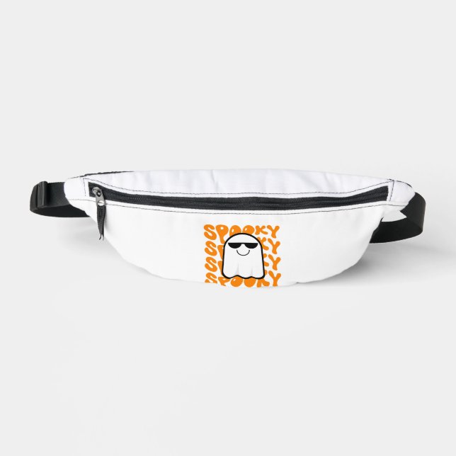 Black Orange Spooky Halloween Bum Bags (Front)