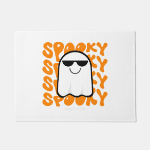 Black Orange Spooky Halloween Doormat