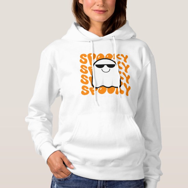 Black Orange Spooky Halloween Hoodie (Front)