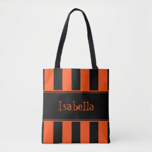 Black Orange Trick or Treat Bag