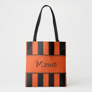 Black Orange Trick or Treat Bag