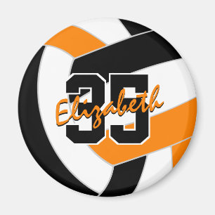black orange volleyball team colours gifts magnet