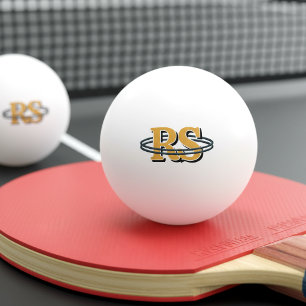 Black Orbit Monogram Initials Any Colour ID1331 Ping Pong Ball