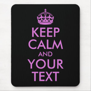 Black Orchid Keep Calm and Your Text Mouse Pad