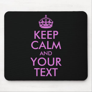 Black Orchid Keep Calm and Your Text Mouse Pad