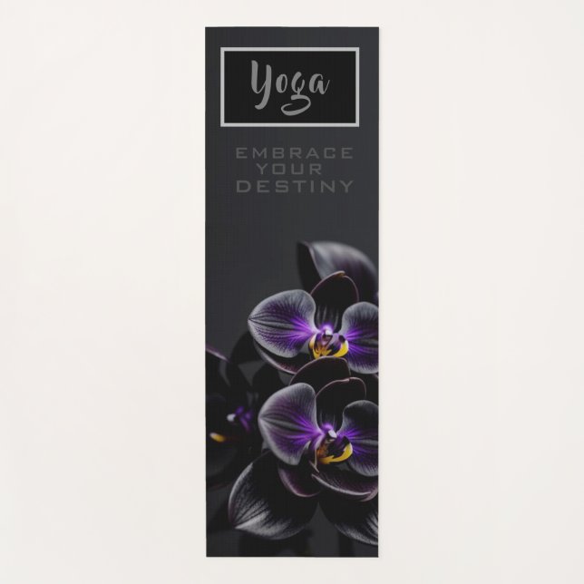Black Orchid - Yoga Mat (Front)