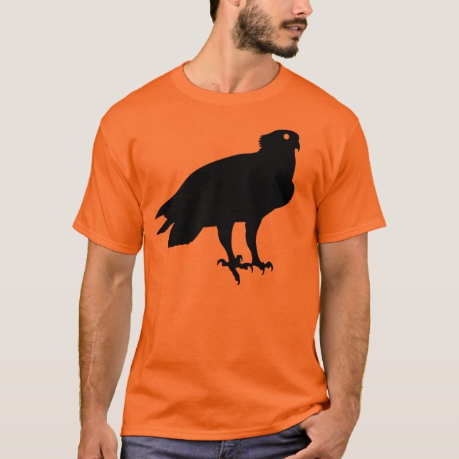 Black Osprey Bird Of Prey Giving You the Stink Eye T-Shirt (Front)