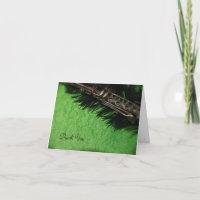 Black Ostrich and  Clarinet Wedding Thank You