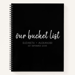 Black Our Bucket List Couples Keepsake Journal