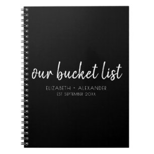 Black Our Bucket List Couples Keepsake Notebook