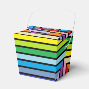 Black Outlined Broader Spectrum Rainbow Stripes Favour Box