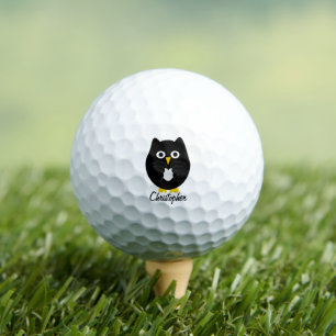 Black Owl Design Golf Balls
