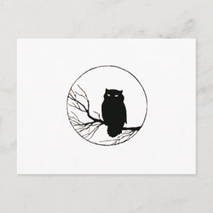 black owl postcard