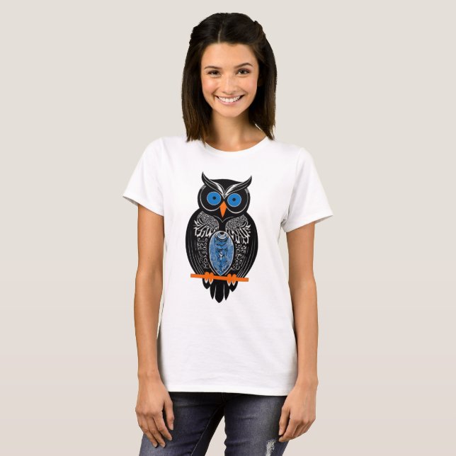 Black Owl T-Shirt (Front Full)