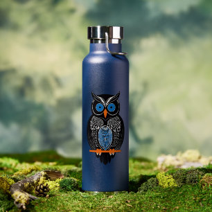 Black Owl Water Bottle