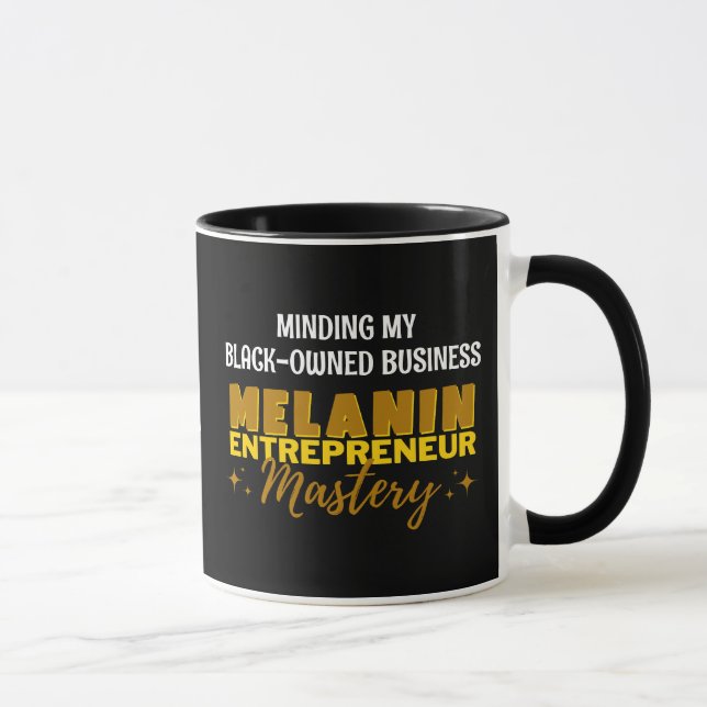 Black-Owned Business MELANIN MASTERY Monogram Mug (Right)