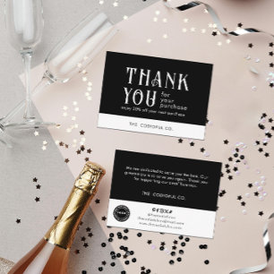 Black Package Insert Card