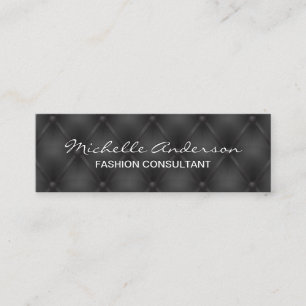 Black Padding Upholstered Background Mini Business Card