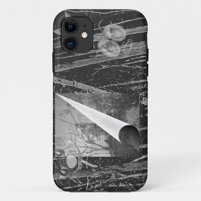 Black Page Curl with Eyes Case-Mate Case (Back)