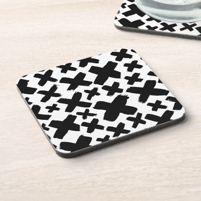 Black Paint Splash Pattern Coaster (Left Side)