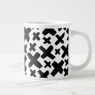 Black Paint Splash Pattern Large Coffee Mug