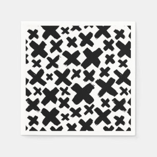 Black Paint Splash Pattern Napkin