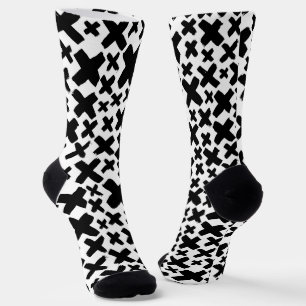 Black Paint Splash Pattern Socks