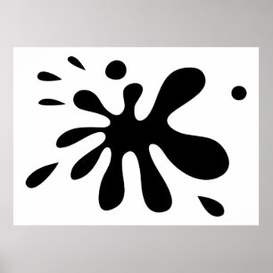 Black Paint Splat Poster