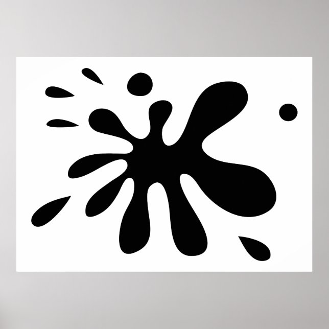 Black Paint Splat Poster (Front)