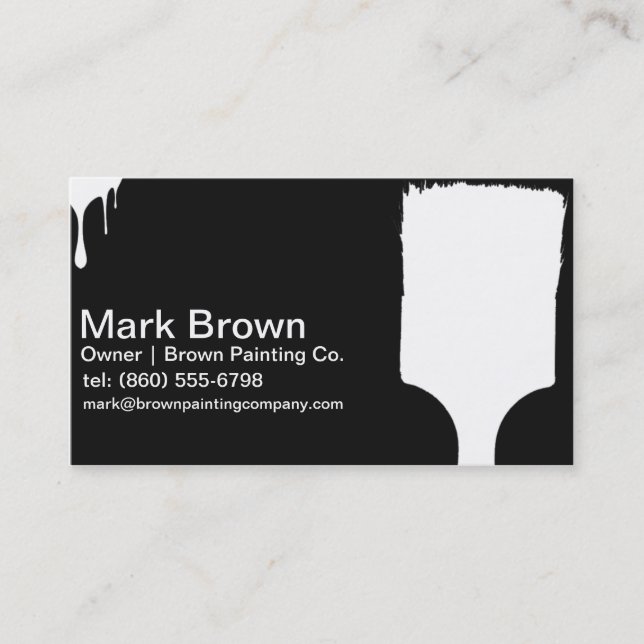 Black Painter Business Cards (Front)