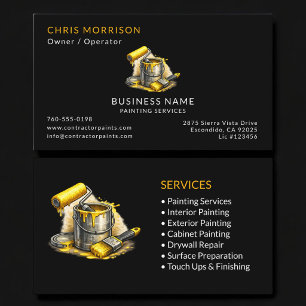 Black Painter Services Professional Business Card
