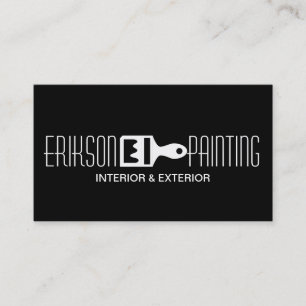 Black Painting Painter Construction Business Card