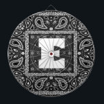 Black Paisley Bandanna Birthday Hip Hop Rap Scarf Dartboard<br><div class="desc">Black Paisley Bandanna Birthday Hip Hop Rap Scarf</div>
