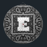 Black Paisley Bandanna Birthday Hip Hop Rap Scarf Dartboard<br><div class="desc">Black Paisley Bandanna Birthday Hip Hop Rap Scarf</div>