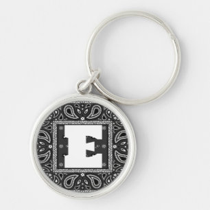 Black Paisley Bandanna Birthday Hip Hop Rap Scarf Key Ring