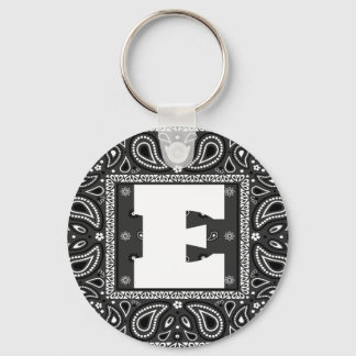 Black Paisley Bandanna Birthday Hip Hop Rap Scarf Key Ring