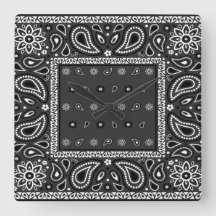 Black Paisley Bandanna Birthday Hip Hop Rap Scarf