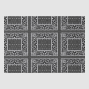 Black Paisley Bandanna Birthday Hip Hop Rap Scarf Tissue Paper