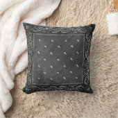 Black Paisley Design Pillow (Blanket)