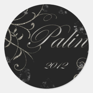 Black Palin 2012 Round Sticker