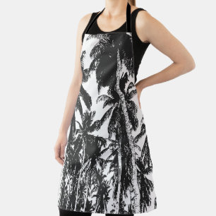 Black Palm Trees Apron