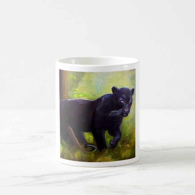 Black Panther (10) Wild Cat  Coffee Mug (Center)