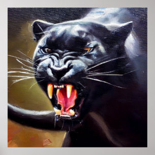 Black Panther (12) Wild Cat Poster