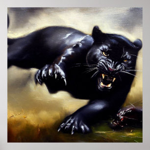 Black Panther (2) Wild Cat Poster