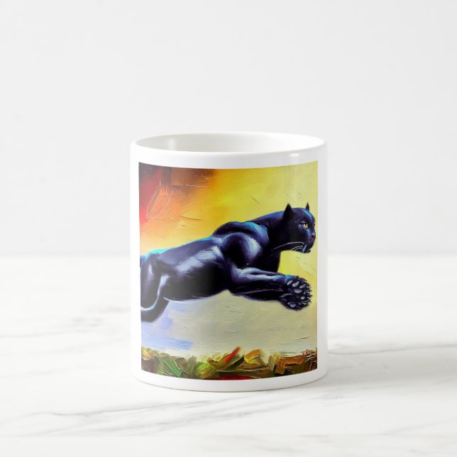 Black Panther (6) Wild Cat  Coffee Mug (Center)