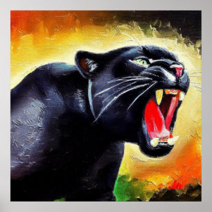 Black Panther (7) Wild Cat  Poster