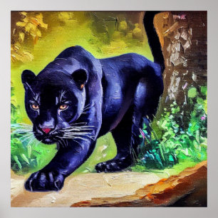 Black Panther (8) Wild Cat  Poster