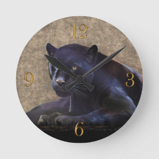 Black Panther Big Cat Animal-Lover's Wall Clock