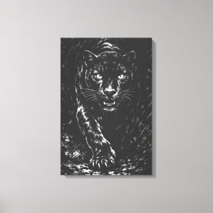 Black Panther — by BurnsInHell Canvas Print